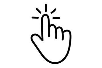 Hand drawn computer mouse click cursor gray arrow icons set and loading icons. Cursor icon illustration