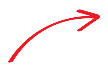 Hand drawn arrow icon illustration, doodle style arrow symbol for direction highlight and emphasize on transparent png