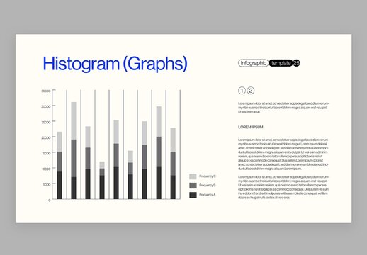 Histogram Infographic in Modern Corporate Business Presentation Style