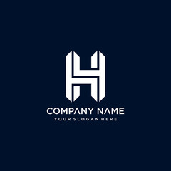 Fototapeta premium h letter vector logo abstract 