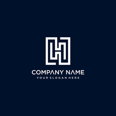 Fototapeta premium h letter vector logo abstract 
