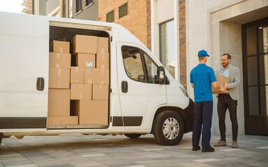 delivery man with van