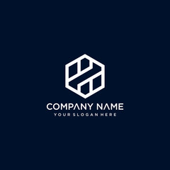 Obraz premium h letter vector logo abstract 