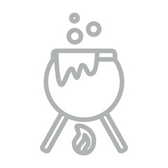 Poison Vector Line Grey Icon Design