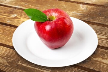 Fresh red tasty sweet ripe Apple fruit