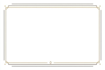 Elegant frame with gold and brown lines, rounded corners, and diamond detail at the bottom
