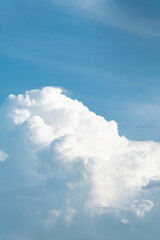Cumulus Clouds in Clear Blue Sky Atmospheric Landscape