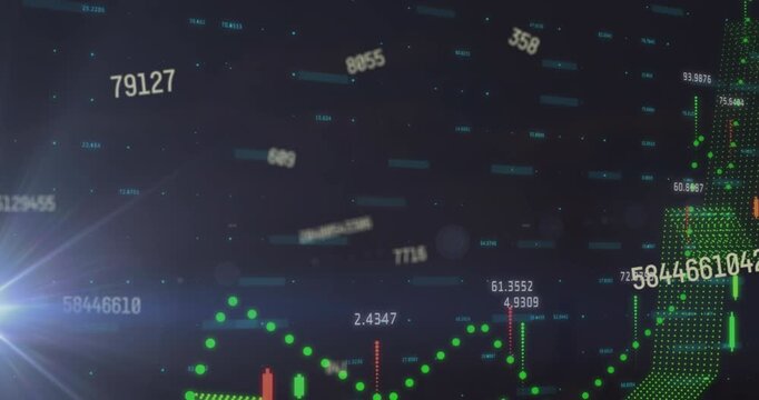 Animation of numbers and financial data processing - Powered by Adobe