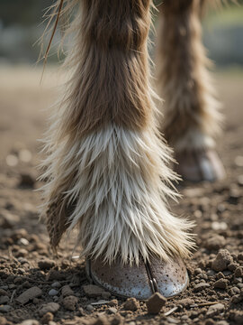 Hoof with feathered fetlock