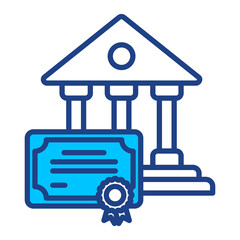 University Degree Bus Simple Vector Icon Collection