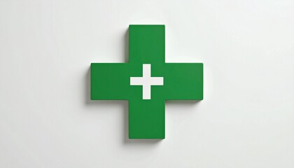 Fototapeta premium Medical Cross Health Logo on White Background