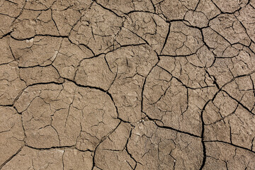 Cracked Earth Surface Texture Close Up Photography