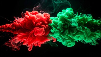Obraz premium Abstract smoke on black background. color clouds. 