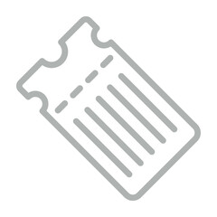 Parade Ticket Vector Line Grey Icon Design