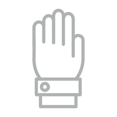 Parade Volunteer Vector Line Grey Icon Design