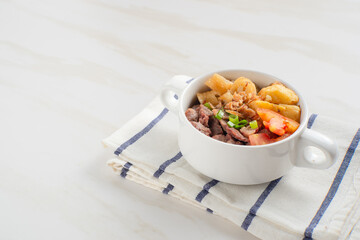 Soto Daging. Soto meat is a soupy dish made from beef stock seasoned with various spices. Perfect for recipes, articles or any cooking content.