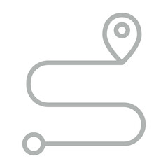 Clear Pathways Vector Line Grey Icon Design