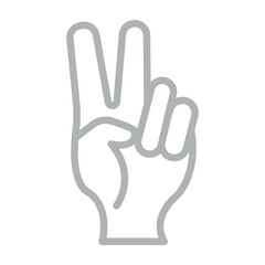 Luminous Victory Vector Line Grey Icon Design
