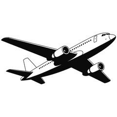 airplane on a white background