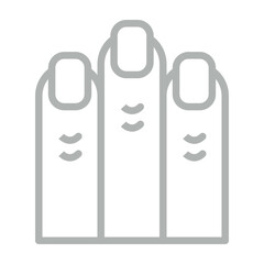 Fingers Vector Line Grey Icon Design