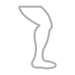 Knees Vector Line Grey Icon Design