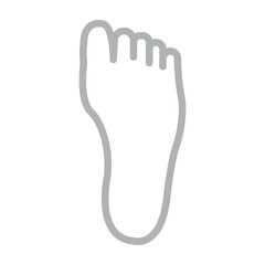 Feet Vector Line Grey Icon Design