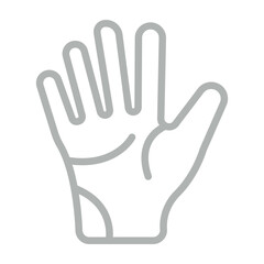 Palm Vector Line Grey Icon Design