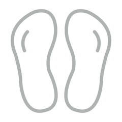 Sole Vector Line Grey Icon Design