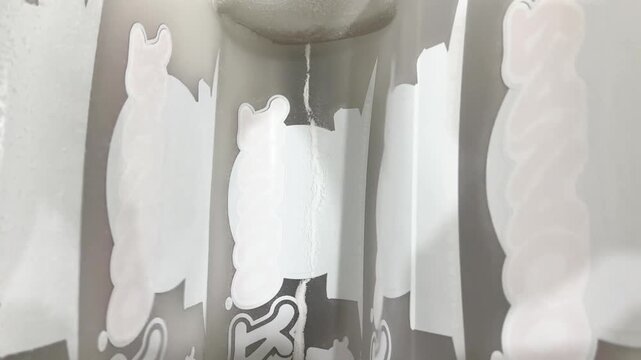 Close up of the powder sprinkling process on the DTF screen printing print