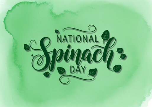 National spinach day celebration design for print and posters - Powered by Adobe
