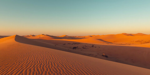 Golden Sand Dunes at Sunset