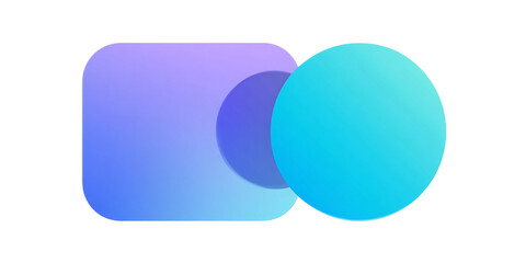 Abstract geometric shapes isolated on transparent background for modern design