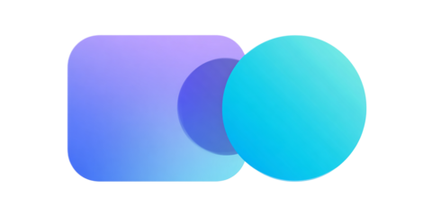 Abstract geometric shapes isolated on transparent background for modern design