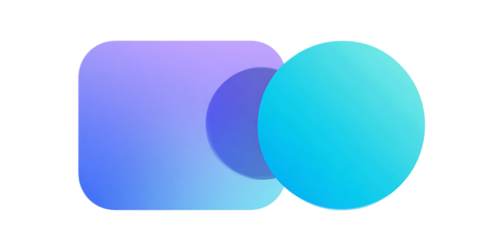 Abstract geometric shapes isolated on transparent background for modern design