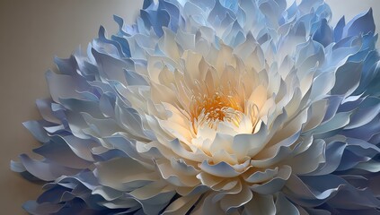 Close-up of a large, paper flower