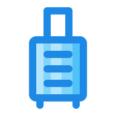 luggage blue filled color icon