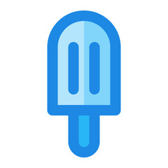 icecream blue filled color icon
