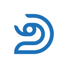 "Intelligent motion meets loyal design—this logo blends a canine silhouette with a sweeping 'D', ideal for platforms in pet tech, smart tracking, or AI-driven animal care.