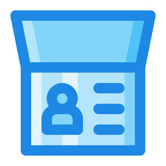 passport blue filled color icon