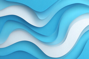 Obraz premium Abstract blue and white wavy layers design background