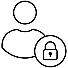 Identity Lock Outline Icon