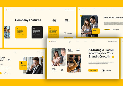 Cream Modern Business Plan Presentation
