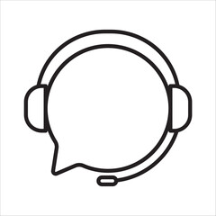 Customer support,customer service icon outline vector
