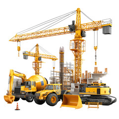 Construction equipment, various types