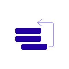 Fototapeta premium Icon a move up, isolated against a clean background.