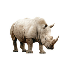 Obraz premium White Rhinoceros in Profile
