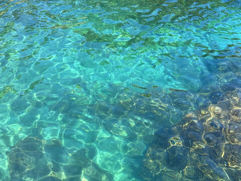 Beautiful crystal clear water of Mediterranean sea.