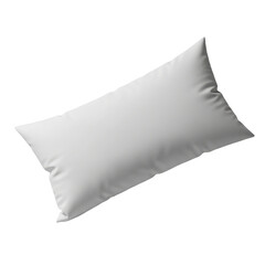 Elegant Comfort White Pillow Isolated on Black Background for Bedroom Bedding and Home Decor on transparent background