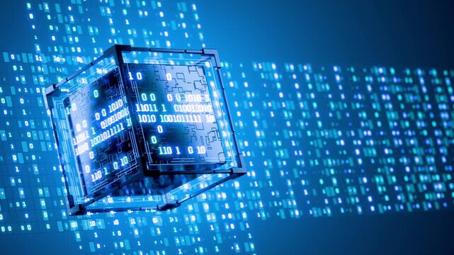 Big data. Binary. Hacker. Data storage. Chat AI. AI. Quantum computer. ECH Protocol. Digital technology. Artificial intelligence. Abstract technical background. Database. Encrypted Client Hello.
