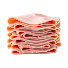 Sliced Ham Stack Delicious Fresh Meat Food Gourmet Deli Lunch Protein Culinary Black on transparent background